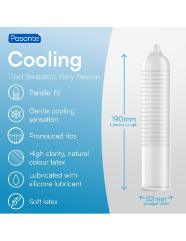 PASANTE CONDOMS COOLING EFFECT BAG 144 UNITS