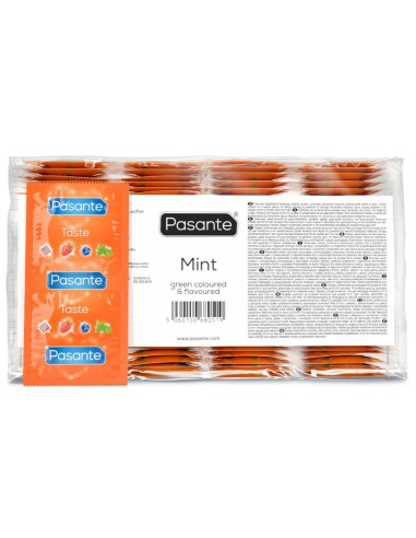 PASANTE CONDOMS FLAVOR MINT BAG 144 UNITS