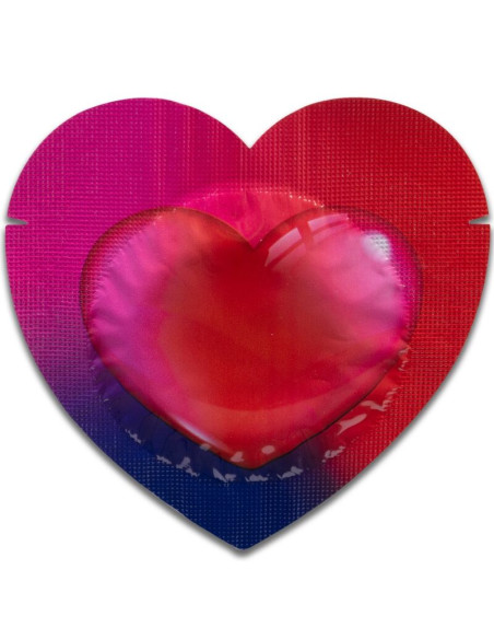 PASANTE CONDOMS RED HEART SHAPE BAG 144 UNITS