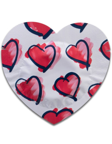 PASANTE CONDOMS RED HEART SHAPE BAG 144 UNITS