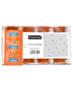 PASANTE CONDOMS FLAVOR CHOCOLATE TEMPTATION BAG 144 UNITS