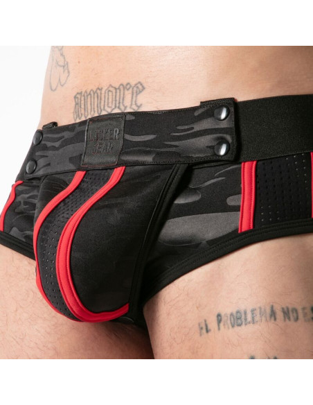 LOCKER GEAR FULL MILITARY ACCESS JOCK BRIEF RED S