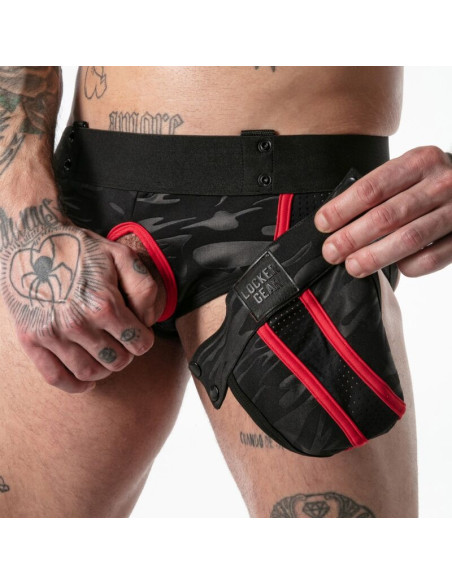 LOCKER GEAR FULL MILITARY ACCESS JOCK BRIEF RED M