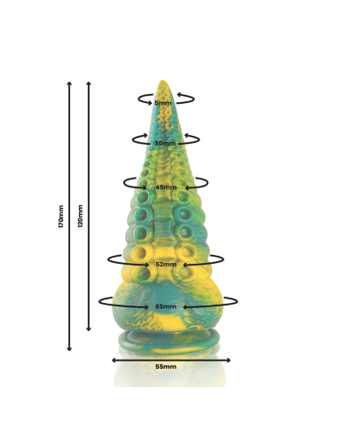 EPIC CETUS DILDO GREEN TENTACLE SMALL SIZE