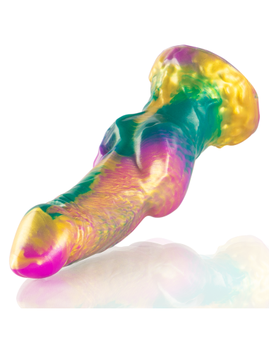 EPIC IRIS DILDO WITH RAINBOW TESTICLES OF PLEASURE