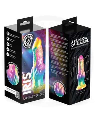EPIC IRIS DILDO WITH RAINBOW TESTICLES OF PLEASURE