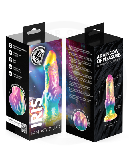EPIC IRIS DILDO WITH RAINBOW TESTICLES OF PLEASURE