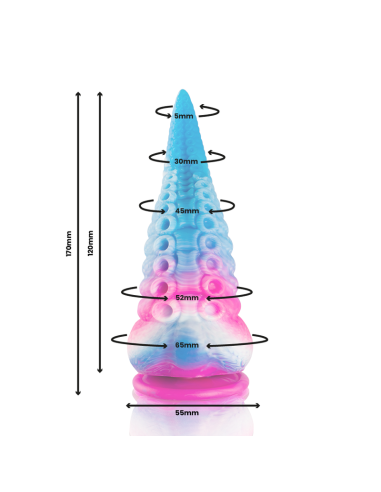 EPIC PHORCYS BLUE TENTACLE DILDO SMALL SIZE