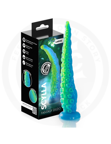EPIC SCYLLA FLUORESCENT THIN TENTACLE DILDO LARGE SIZE