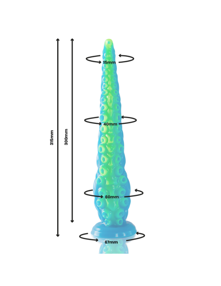 EPIC SCYLLA FLUORESCENT THIN TENTACLE DILDO LARGE SIZE