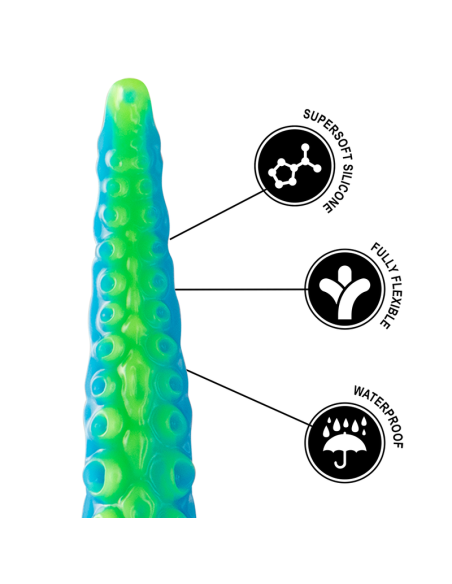 EPIC SCYLLA FLUORESCENT THIN TENTACLE DILDO LARGE SIZE