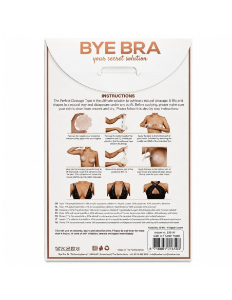 BYE BRA ENHANCEMENT TAPE FREE NIPPLE COVERS CUP A F