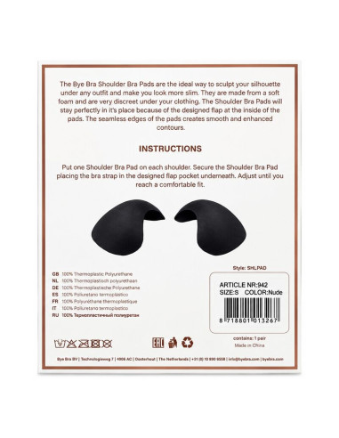 BYE BRA SHOULDER PROTECTORS SUPPORT BEIGE