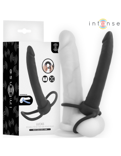 INTENSE LUCAS ANAL DILDO WITH COCK AND TESTICLE RING SILICONE