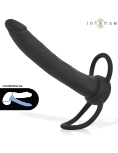 INTENSE LUCAS ANAL DILDO WITH COCK AND TESTICLE RING SILICONE 2