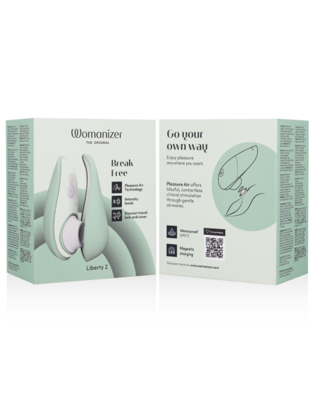 WOMANIZER LIBERTY 2 CLITORIS STIMULATOR SUCTION LIGHT GREEN