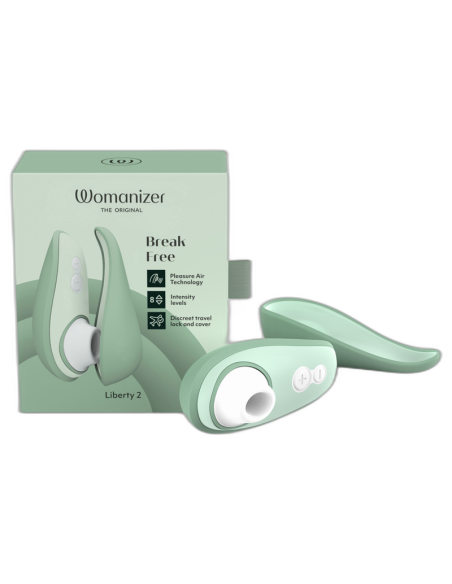 WOMANIZER LIBERTY 2 CLITORIS STIMULATOR SUCTION LIGHT GREEN