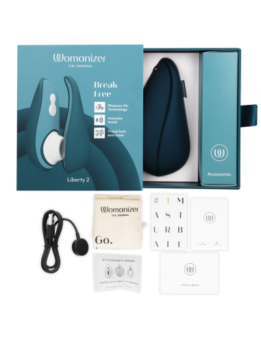 WOMANIZER LIBERTY 2 CLITORIS STIMULATOR SUCTION BLUE