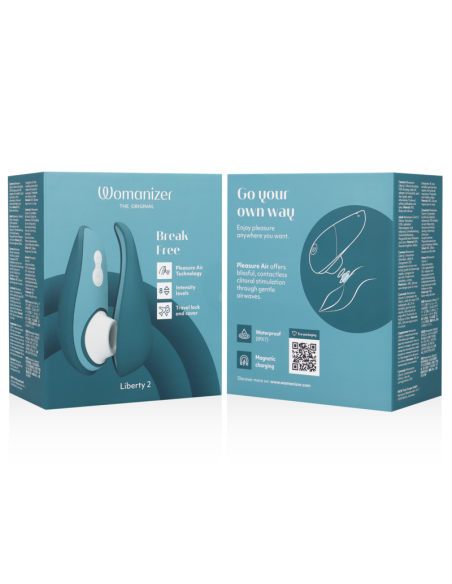 WOMANIZER LIBERTY 2 CLITORIS STIMULATOR SUCTION BLUE