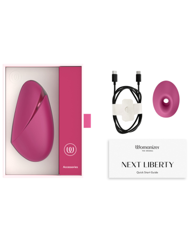 WOMANIZER NEXT LIBERTY 3D CLITORAL STIMULATOR INTENSE PINK AIR OF PLEASURE