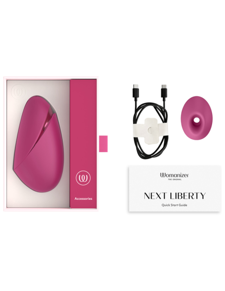 WOMANIZER NEXT LIBERTY 3D CLITORAL STIMULATOR INTENSE PINK AIR OF PLEASURE