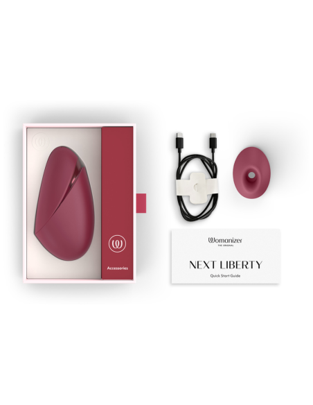 WOMANIZER NEXT LIBERTY 3D PLEASURE AIR CLITORAL STIMULATOR BORDEAUX