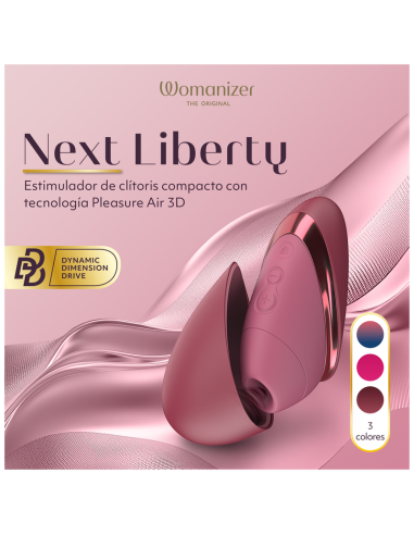 WOMANIZER NEXT LIBERTY 3D PLEASURE AIR CLITORAL STIMULATOR BORDEAUX