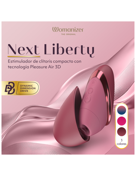 WOMANIZER NEXT LIBERTY 3D PLEASURE AIR CLITORAL STIMULATOR BORDEAUX