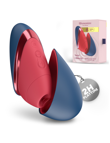 WOMANIZER NEXT LIBERTY 3D PLEASURE AIR CLITORAL STIMULATOR BLUE RED