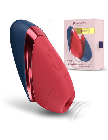 WOMANIZER NEXT LIBERTY 3D PLEASURE AIR CLITORAL STIMULATOR BLUE RED