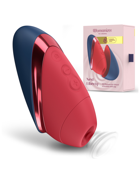 WOMANIZER NEXT LIBERTY 3D PLEASURE AIR CLITORAL STIMULATOR BLUE RED