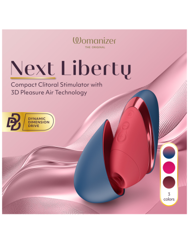 WOMANIZER NEXT LIBERTY 3D PLEASURE AIR CLITORAL STIMULATOR BLUE RED