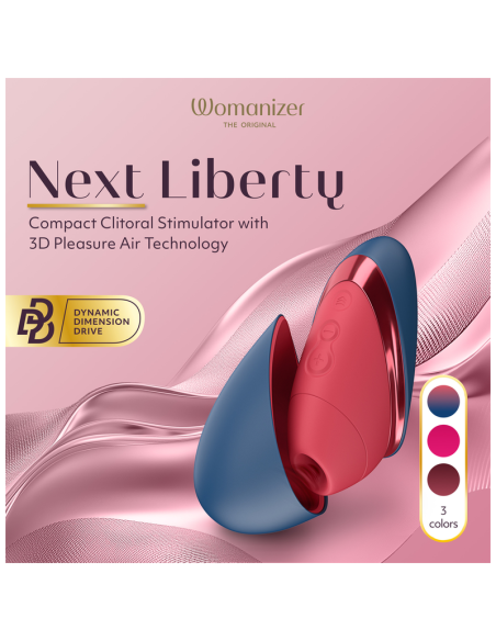 WOMANIZER NEXT LIBERTY 3D PLEASURE AIR CLITORAL STIMULATOR BLUE RED