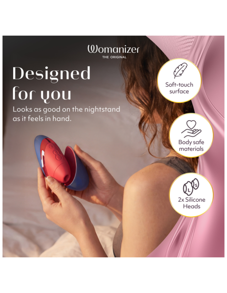 WOMANIZER NEXT LIBERTY 3D PLEASURE AIR CLITORAL STIMULATOR BLUE RED