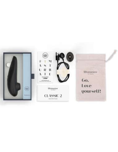 WOMANIZER CLASSIC 2 SUCTION CLITORAL STIMULATOR 10 INTENSITY LEVELS BLACK