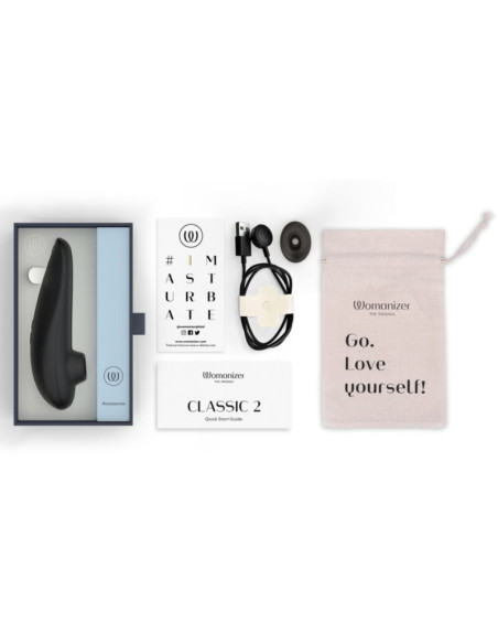 WOMANIZER CLASSIC 2 SUCTION CLITORAL STIMULATOR 10 INTENSITY LEVELS BLACK