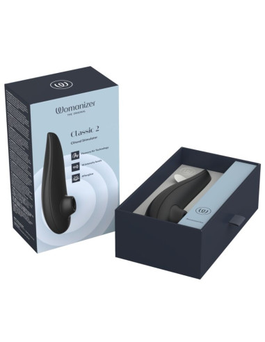 WOMANIZER CLASSIC 2 SUCTION CLITORAL STIMULATOR 10 INTENSITY LEVELS BLACK