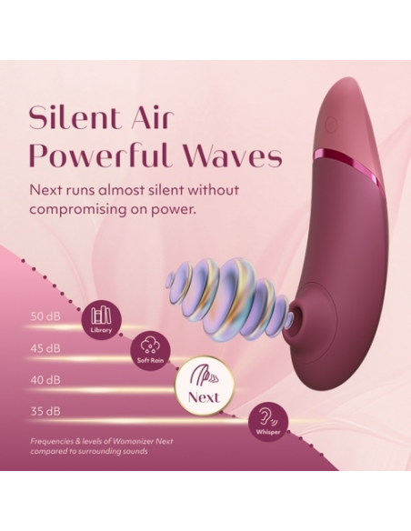 WOMANIZER NEXT SUCTION CLITORAL STIMULATOR 14 INTENSITY LEVELS DUSKY PINK
