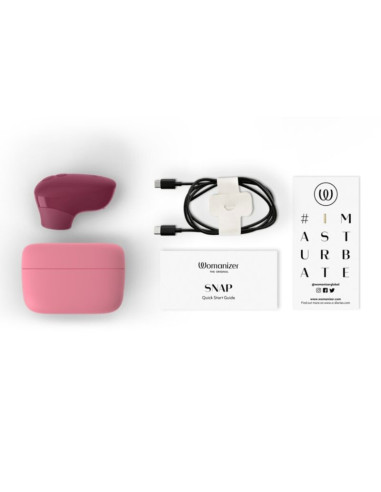 WOMANIZER SNAP SUCTION CLITORAL STIMULATOR 6 INTENSITY LEVELS CRUSHED BERRY