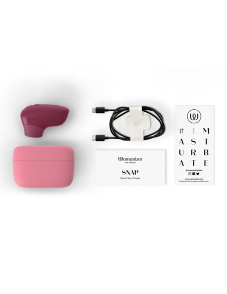 WOMANIZER SNAP SUCTION CLITORAL STIMULATOR 6 INTENSITY LEVELS CRUSHED BERRY