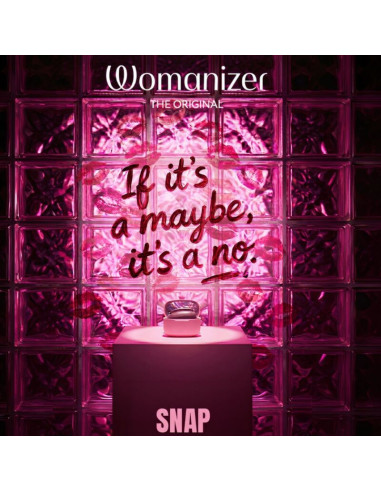 WOMANIZER SNAP SUCTION CLITORAL STIMULATOR 6 INTENSITY LEVELS CRUSHED BERRY