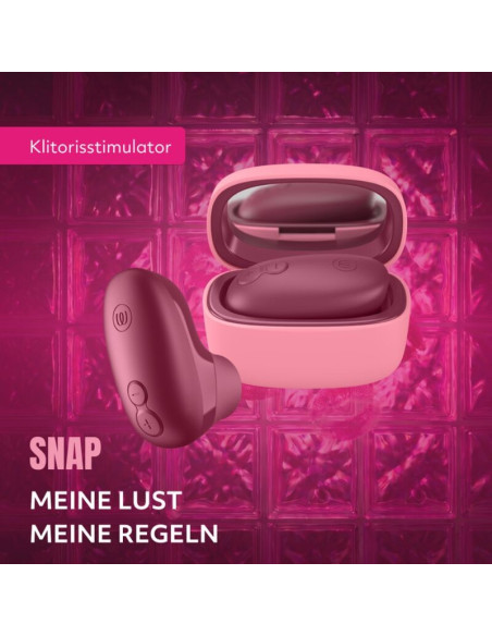 WOMANIZER SNAP SUCTION CLITORAL STIMULATOR 6 INTENSITY LEVELS CRUSHED BERRY