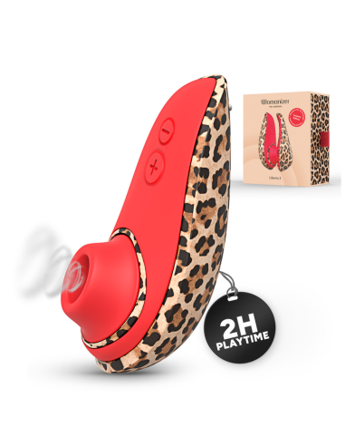 WOMANIZER LIBERTY 2 SUCTION CLITORAL STIMULATOR 8 INTENSITY LEVELS LEOPARD PRINT