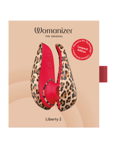 WOMANIZER LIBERTY 2 SUCTION CLITORAL STIMULATOR 8 INTENSITY LEVELS LEOPARD PRINT