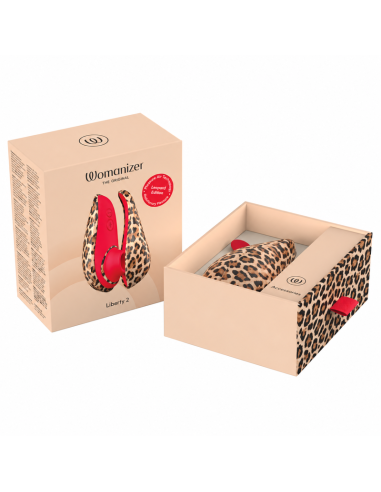 WOMANIZER LIBERTY 2 SUCTION CLITORAL STIMULATOR 8 INTENSITY LEVELS LEOPARD PRINT