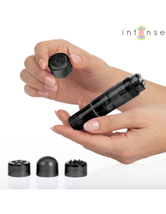 INTENSE KURT MINI MASSAGER WITH 4 INTERCHANGEABLE HEADS BLACK 2