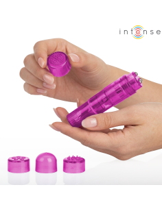 INTENSE KURT MINI MASSAGER WITH 4 INTERCHANGEABLE HEADS PINK 2