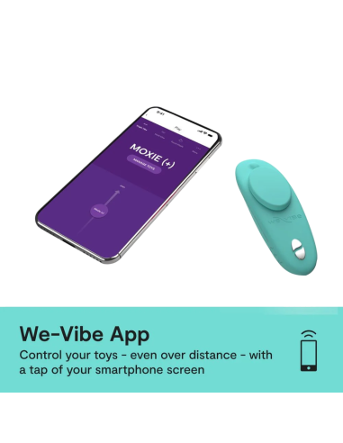 WE VIBE MOXIE MAGNETIC CLIP PANTY VIBRATOR AQUA