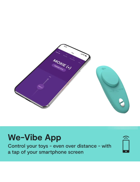 WE VIBE MOXIE MAGNETIC CLIP PANTY VIBRATOR AQUA