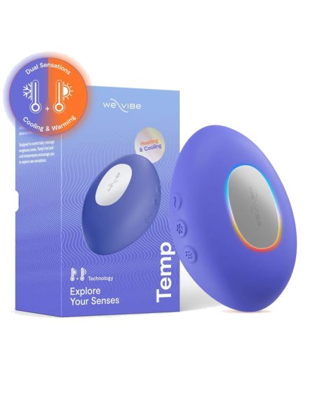 WE VIBE TEMP HEATING AND COOLING VIBRATOR LAVENDER BLUE